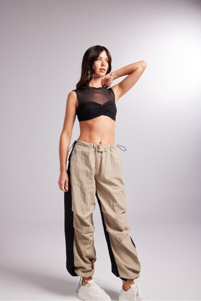 Elasticated Two Tone Bic with Adjustable Waist and Hem - 7