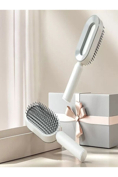 Airbag Masaj Tarak | Islak & Kuru Saçlar İçin Kolay Temizlenen Saç Fırçası-Beyaz - 6