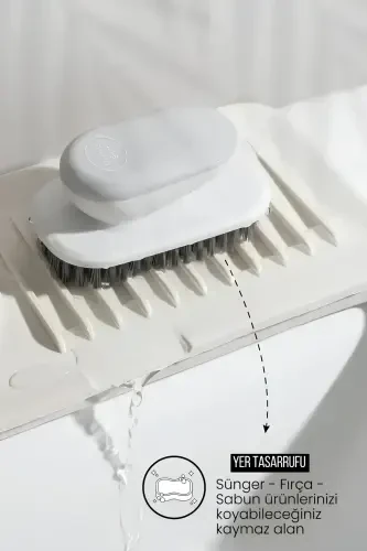Elastik Musluk Paspas Su Tutuvchi Tartibga Soluvchi Sirpanmaydigan Taglik Organizer Oshxona Hammom Lavabo - 4