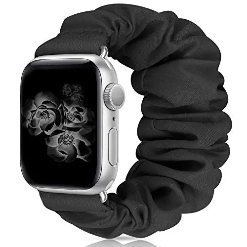 Scrunchie Watch Bands for Women Compatible with Apple Watch Bands Series 10 9 8 7 6 5 4 3 2 1 SE, Soft Elastic Replacement Wristband for iWatch Bands 38mm 40mm 41mm 42mm 44mm 45mm 46mm 49mm Ultra - SCRUNCHIE