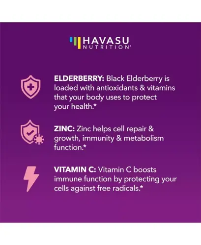 Elderberry Gummies for Kids, Immune System Supplement, Havasu Nutrition, 60ct - 5