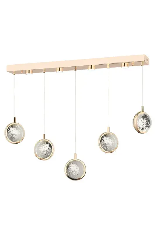 Eldon 5 qatorli 3 rangli 75 Watt oltin kristall LEDli - 2