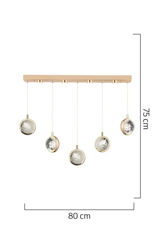 Eldon 5-way Sequential 3 Color 75 Watt Gold Crystal LEDs - 5