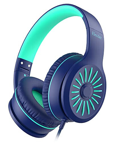 ELECDER i45 Kids Headphones Wired, On-Ear Headphones for School Teens, Blue | Foldable Portable, 1.5M Cord Headphone Stereo Aux Jack 3.5mm Headset for Smartphones Chromebook Computer PC Airplane Travel - 6