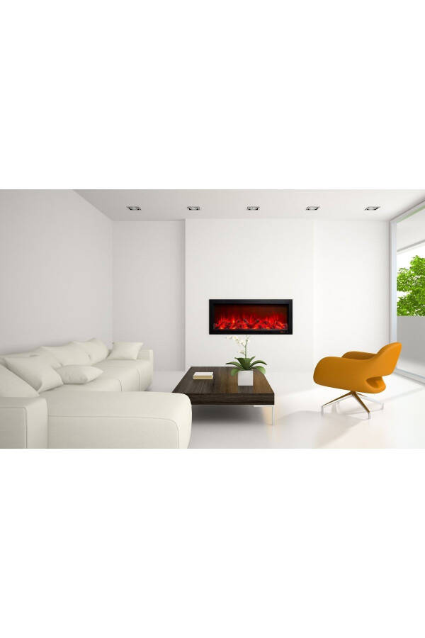 Electric Fireplace Insert with Sound Effects 130 Cm 1800 W Domestic Production - 3