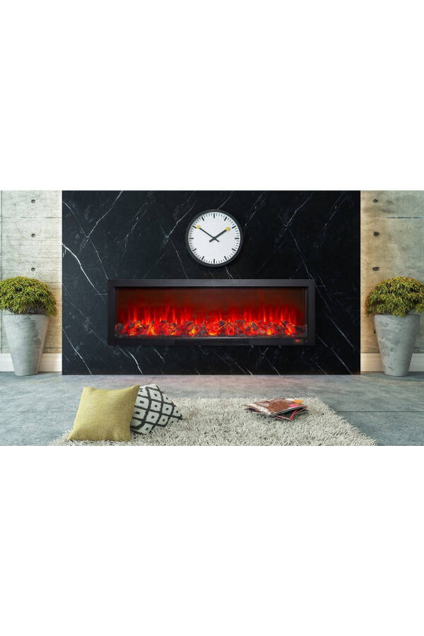 Electric Fireplace Insert with Sound Effects 130 Cm 1800 W Domestic Production - 4