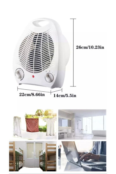 Electric Professional Room Heater Fan Energy Saving Low Power Safety Bedroom Foot Desk - 5