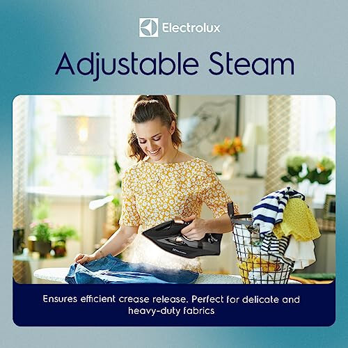 Electrolux Professional Giysiler İçin Buharlı Ütü, 1700 Watt Güçlü Giyim Ütüsü Buharlaştırıcı Hızlı Isıtma, Ayarlanabilir Buharlaştırıcı, Titanyum Kaplı Seramik Taban - Siyah, Büyük - 2