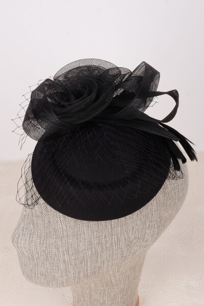 Elegant Bridal Veil with Pearl and Feather Details - HAYALPEREST BONCUK (1)