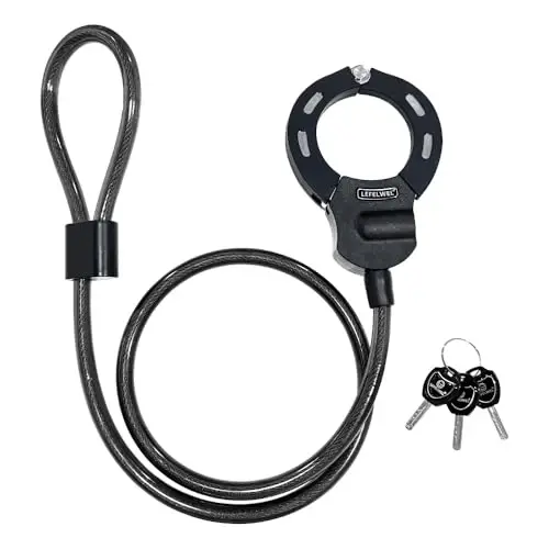 Elektr scooter qulfi, Scooter qulflari o'g'irlikka qarshi, E-Scooter, elektr velosiped, velosiped, mototsikllar uchun 14 mm qalinlikda - LEFELWEL