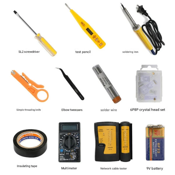 Electricians Network Screwdriver DIY Repair Tool Set Electrical Tool Kit Soldering Iron Kit USA 220V - KIPLINK
