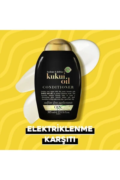 Elektriklenme Karşiti Kukui Oil Sülfatsız Saç Bakim Kremi 385 ml - 4
