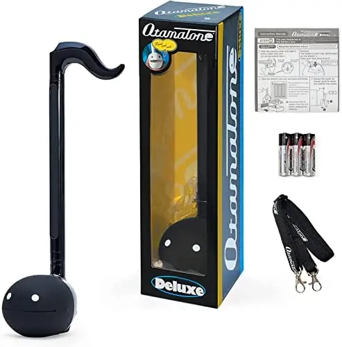 Электронный музыкальный инструмент Otamatone Deluxe для взрослых Портативный синтезатор Цифровая электронная музыка из Японии от Cube/Maywa Denki Cool Stuff Gifts, черный [Руководство на английском языке] - 3