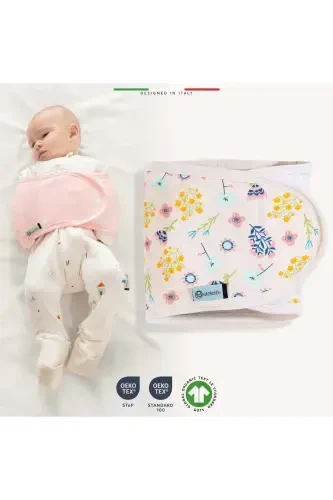EleleLife Baby Swaddle Belt Newborn Powder Flora-Powder Flora - 1