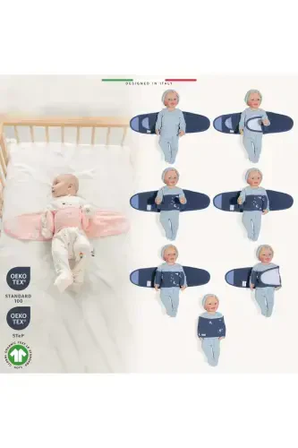 EleleLife Baby Swaddle Belt Newborn Powder Flora-Powder Flora - ELELE (1)