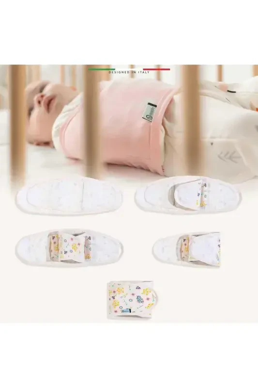 EleleLife Baby Swaddle Belt Newborn Powder Flora-Powder Flora - 3