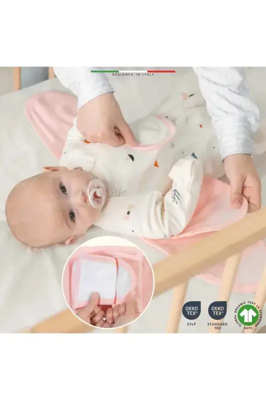 EleleLife Baby Swaddle Belt Newborn Powder Flora-Powder Flora - 4