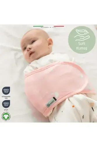 EleleLife Baby Swaddle Belt Newborn Powder Flora-Powder Flora - 8