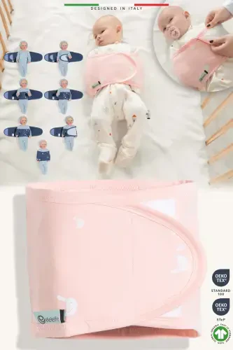EleleLife Baby Swaddle Belt Newborn Powder Pato-Powder Pato - 1