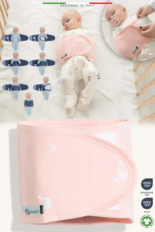 EleleLife Baby Swaddle Belt Newborn Powder Pato-Powder Pato - 1
