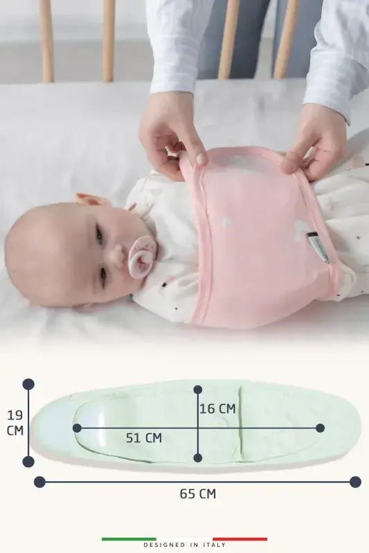 EleleLife Baby Swaddle Belt Newborn Powder Pato-Powder Pato - 7