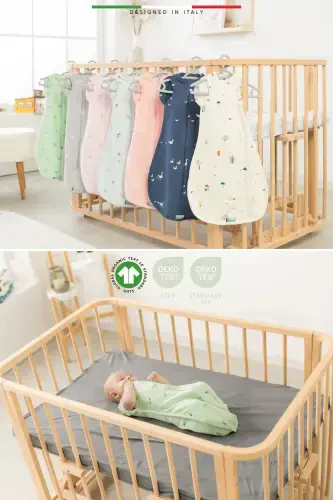 EleleLife Baby Swaddle Sleeping Bag 1 Tog Indigo Pato-Indigo Pato - 7