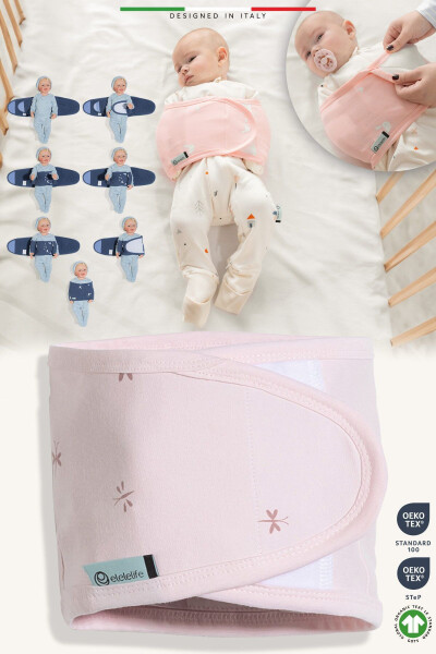 EleleLife Baby Wrap Carrier Newborn Pink Sanno - 1