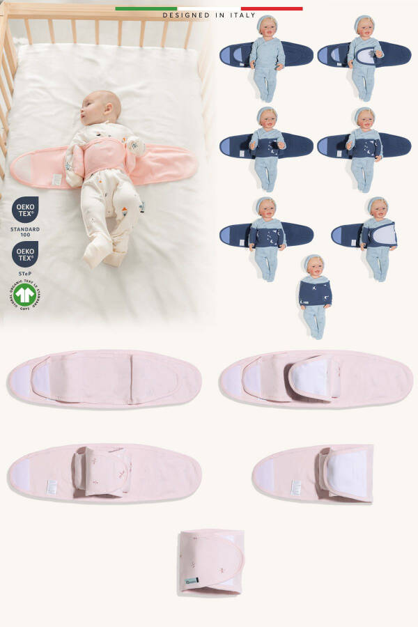 EleleLife Baby Wrap Carrier Newborn Pink Sanno - 2