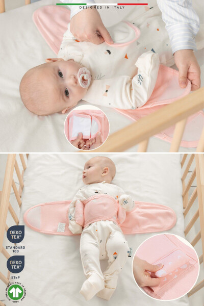 EleleLife Baby Wrap Carrier Newborn Pink Sanno - 3
