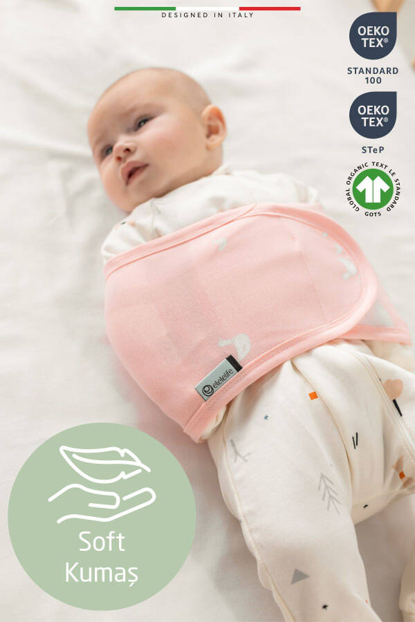 EleleLife Baby Wrap Carrier Newborn Pink Sanno - 5