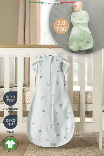 EleleLife Bebek Kundak Uyku Tulumu 1 Tog Mavi Sanno-Mavi Sanno - 1