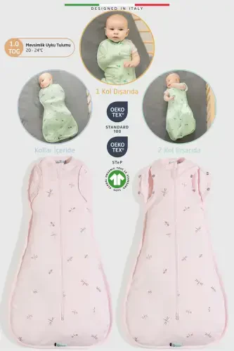 EleleLife Bebek Kundak Uyku Tulumu 1 Tog Pembe Sanno-Pembe Sanno - Modazone (1)