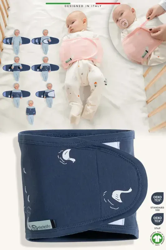 EleleLife Детская Пеленка Ремень Новорожденный Индиго Пато-Индиго Пато - 1