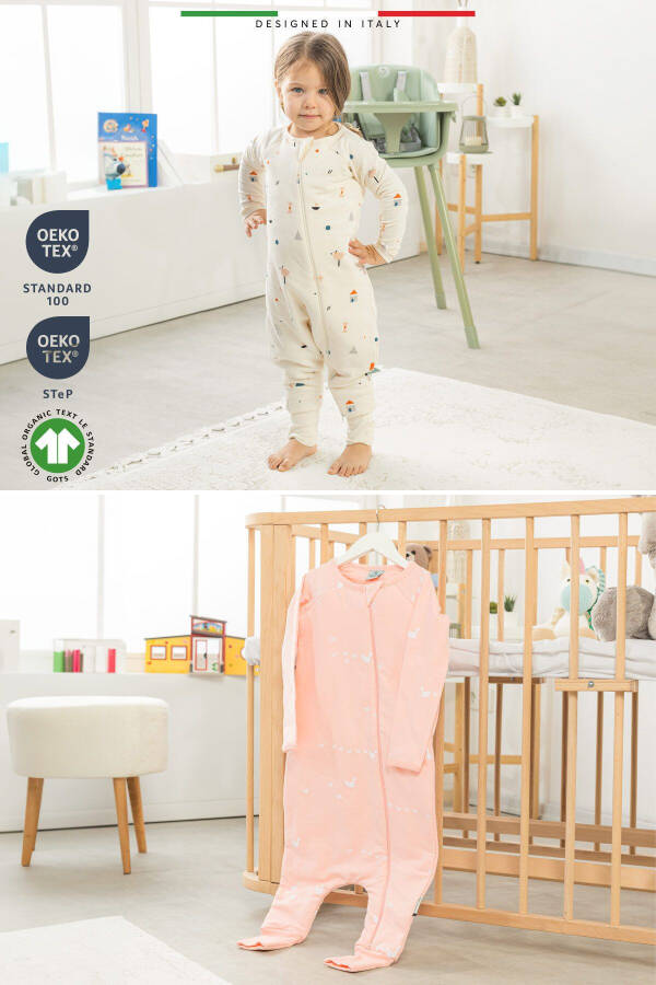 EleleLife Filled Child/Baby Sleeping Bag 2.7 Tog Green Sanno - 7