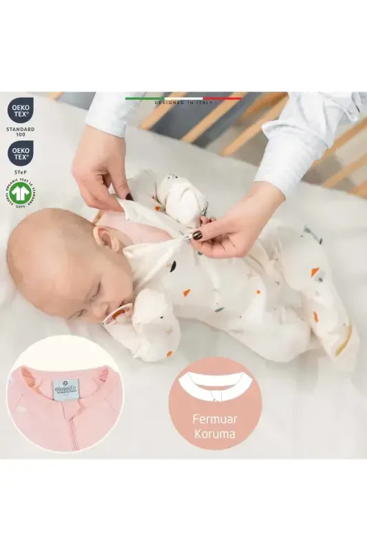 EleleLife Mavsumiy Bolalar/Chaqaloq Uxlash Qopi 1 Tog Ekru Riccio-Ekru Riccio - 8