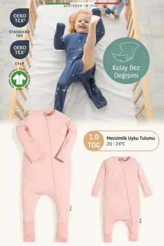 EleleLife Mavsumiy Bolalar/Go'daklar uchun Uxlash Qopi 1 Tog Pudra Pato-Pudra Pato - ELELE (1)