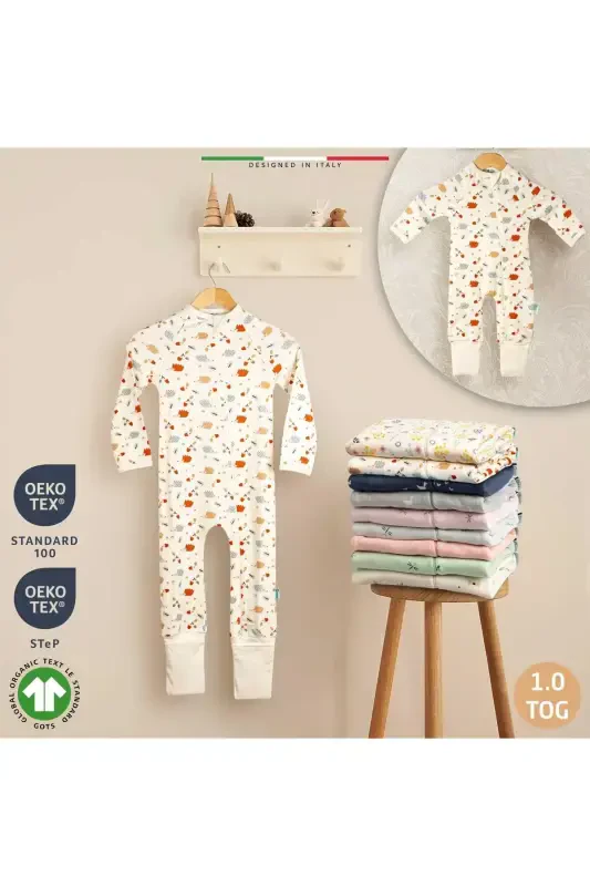 EleleLife Mevsimlik Çoçuk/Bebek Uyku Tulumu 1 Tog Ekru Riccio-Ekru Riccio - 1