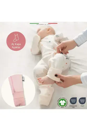 EleleLife Mevsimlik Çoçuk/Bebek Uyku Tulumu 1 Tog Ekru Riccio-Ekru Riccio - 7