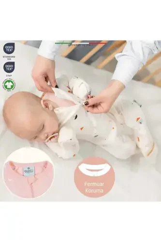 EleleLife Mevsimlik Çoçuk/Bebek Uyku Tulumu 1 Tog Ekru Riccio-Ekru Riccio - 8