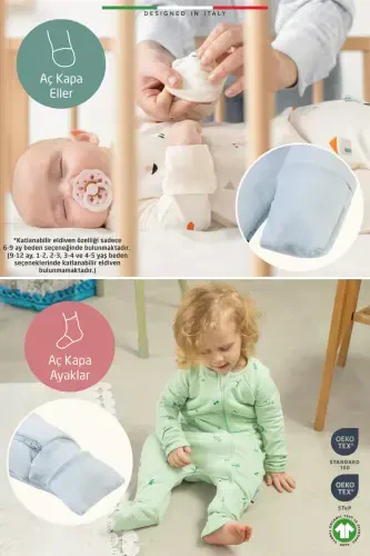 EleleLife Padded Child/Baby Sleeping Bag 2.7 Tog Grey Duck-Grey Duck - 4