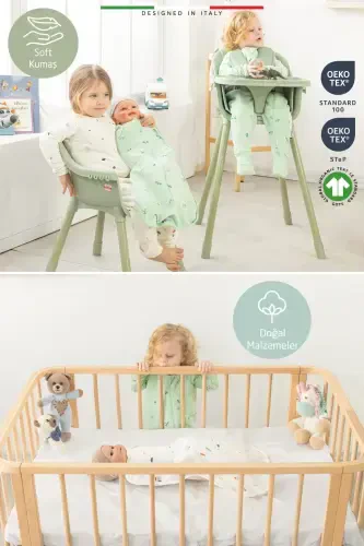 EleleLife Padded Child/Baby Sleeping Bag 2.7 Tog Grey Duck-Grey Duck - 6