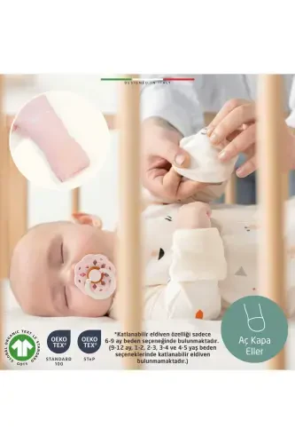 EleleLife Seasonal Child/Baby Sleeping Bag 1 Tog Ecru Riccio-Ecru Riccio - 6