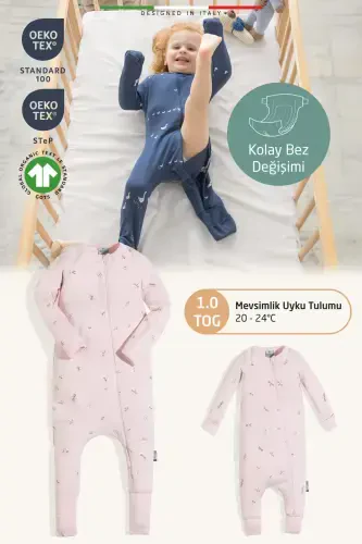 EleleLife Seasonal Child/Baby Sleeping Bag 1 Tog Pink Sanno-Pink Sanno - ELELE (1)