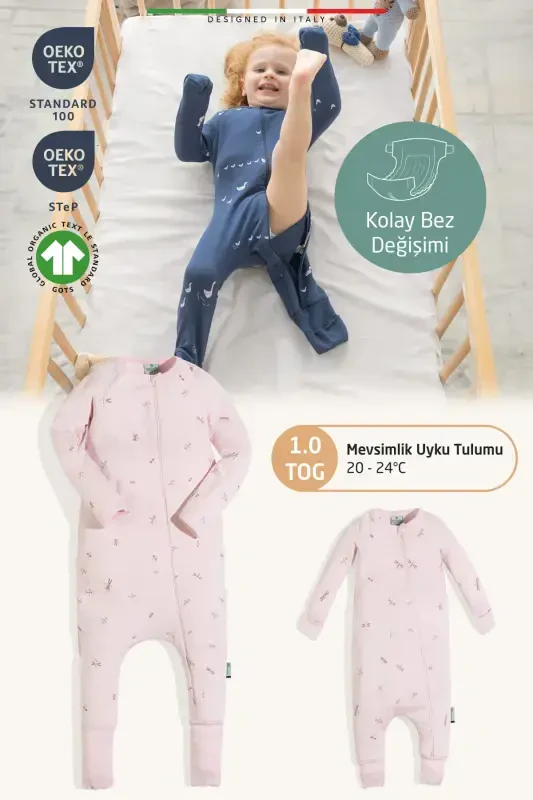 EleleLife Seasonal Child/Baby Sleeping Bag 1 Tog Pink Sanno-Pink Sanno - 2