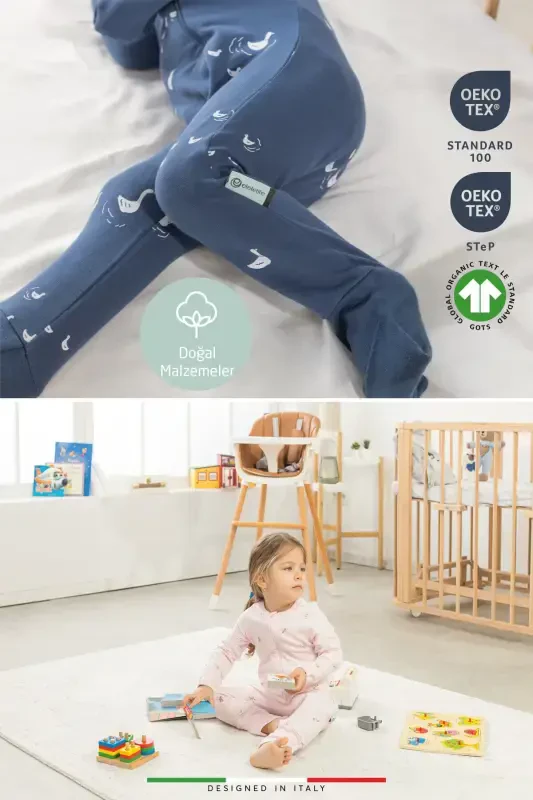 EleleLife Seasonal Child/Baby Sleeping Bag 1 Tog Powder Pato-Powder Pato - 6