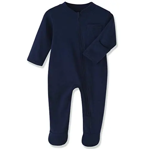 Eleven's Kingdom Baby Kids Sleep and Play,Baby Cotton Pajamas with Mitten Cuffs, 2 Way Zipper Footed Sleeper 0-12 Month 