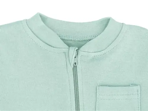 Eleven's Kingdom Baby Kids Sleep and Play,Baby Cotton Pajamas with Mitten Cuffs, 2 Way Zipper Footed Sleeper 0-12 Month - 2