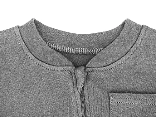 Eleven's Kingdom Baby Kids Sleep and Play,Baby Cotton Pajamas with Mitten Cuffs, 2 Way Zipper Footed Sleeper 0-12 Month - ELEVEN'S KINGDOM (1)