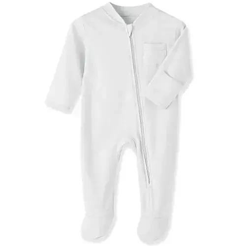 Eleven's Kingdom Baby Kids Sleep and Play,Baby Cotton Pajamas with Mitten Cuffs, 2 Way Zipper Footed Sleeper 0-12 Month - 1