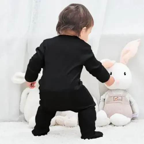 Eleven's Kingdom Baby Kids Sleep and Play,Baby Cotton Pajamas with Mitten Cuffs, 2 Way Zipper Footed Sleeper 0-12 Month - 6